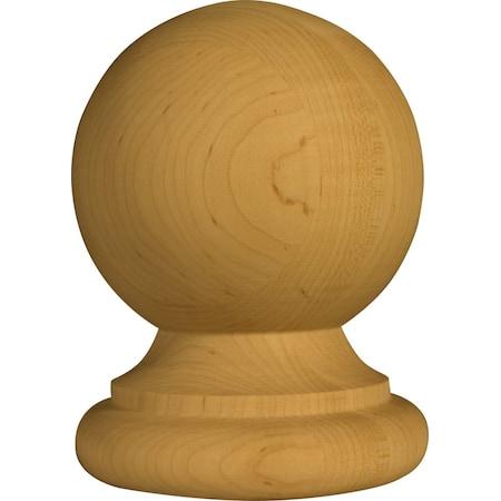 6 1/2 X 4 7/8 Large Round Finial In Mahogany